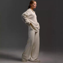 Load image into Gallery viewer, Women’s Fall Winter Two-Piece Set – Loose Collar Sweater Casual Outfit