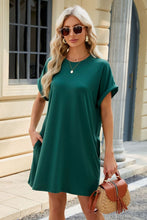 Load image into Gallery viewer, Short Sleeve Mini Dress with Pockets Casual & Stylish Everyday Wear