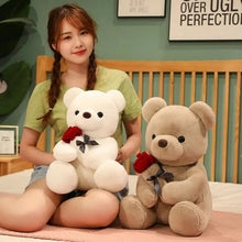 Load image into Gallery viewer, 23-45cm New Lovely Hug Roses Teddy Bear Plush Pillow Stuffed Soft Animal Dolls Nice Birthday Gift Girlfriend Valentine's Day