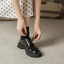 Load image into Gallery viewer, Women’s Solid-Color Retro Slip-On Platform Shoes