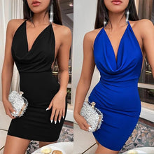 Load image into Gallery viewer, Summer Deep V-neck Dress Temperament Sling Backless Halter Dresses Women's Clothing