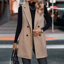 Load image into Gallery viewer, 🖤 Women’s Sleeveless Blazer Vest – Trendy Business Casual