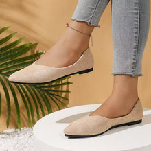 Load image into Gallery viewer, Women's Suede Pointed-Toe Flat Shoes