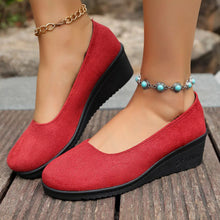 Load image into Gallery viewer, Wedge Heel Slip-On Loafers