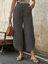 Load image into Gallery viewer, 🌿 Women's Cotton-Linen Cropped Drawstring Pants
