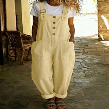 Load image into Gallery viewer, Women's Vintage High-Waist Straight-Leg Overalls – Sleeveless Suspender Jumpsuit