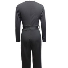 Load image into Gallery viewer, Ladies' Fashionable Slim Fit Sexy V-neck Long Sleeved Slimming Jumpsuit