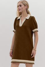 Load image into Gallery viewer, Trendy Contrast Short Sleeve Mini Dress Soft & Comfortable Casual Dress for Women