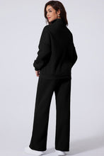 Load image into Gallery viewer, Solid Zip-Up Jacket and Drawstring Pants Set