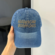 Load image into Gallery viewer, American Retro Washed Denim Peaked Cap — Korean Style Vintage Baseball Hat
