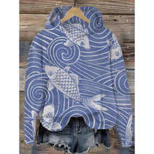 Load image into Gallery viewer, Women’s Printed Hooded Long Sleeve Pullover Sweatshirt