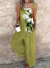 Load image into Gallery viewer, Women’s Square-Neck Floral Sleeveless Jumpsuit