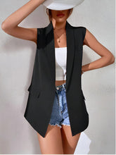 Load image into Gallery viewer, Women’s Mid-Length Suit Vest – Sleeveless Office Blazer