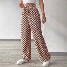 Load image into Gallery viewer, Checkerboard High-Waisted Wide-Leg Pants | 4 Colors S–XL