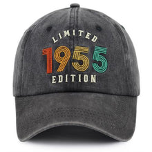 Load image into Gallery viewer, 1955 Limited Edition Embroidered Vintage Baseball Cap – Retro Washed Distressed Hat