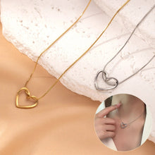 Load image into Gallery viewer, Stainless Steel Twist Hollow Heart Necklace - Clavicle Chain
