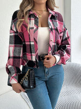 Load image into Gallery viewer, Classic Plaid Button Up Long Sleeve Jacket Women Cozy Trendy Everyday Wear Simple Jacket