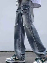 Load image into Gallery viewer, Men's Raw Hem Wide Leg Jeans