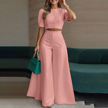 Load image into Gallery viewer, Printed Top & Trousers Two-Piece Suit