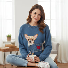 Load image into Gallery viewer, Women’s 3D Digital Print Crew Neck Sweater – Casual Statement Pullover