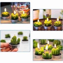 Load image into Gallery viewer, 6Pcs Cactus Candle Cube Candle Simulated Plant Set Paraffin Scented 3D Candle Delicate Succulent Cactus Candles for Valentine's Day Birthday Party Wedding Spa Home Decoration Gifts Home Candle Tea Light Background Props Decor