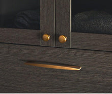 Load image into Gallery viewer, 6PCS Set Nordic Modern Glam Brushed Bronze Drawer Knobs Kitchen Door Handles Cupboard Door Handle Cabinet Handles for Furniture Hardware Brushed Brass Handle Modern Minimalist Cabinet Pull Drawer Handle Wardrobe Cabinet Hardware