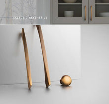 Load image into Gallery viewer, 6PCS Set Nordic Modern Glam Brushed Bronze Drawer Knobs Kitchen Door Handles Cupboard Door Handle Cabinet Handles for Furniture Hardware Brushed Brass Handle Modern Minimalist Cabinet Pull Drawer Handle Wardrobe Cabinet Hardware