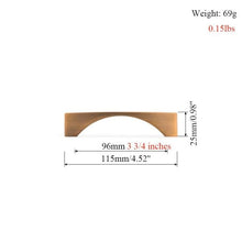 Load image into Gallery viewer, 6PCS Set Nordic Modern Glam Brushed Bronze Drawer Knobs Kitchen Door Handles Cupboard Door Handle Cabinet Handles for Furniture Hardware Brushed Brass Handle Modern Minimalist Cabinet Pull Drawer Handle Wardrobe Cabinet Hardware