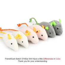 Load image into Gallery viewer, 6pcs/lot Mix Pet Toy Catnip Mice Cats Toys Fun Plush Mouse Cat Toy For Kitten Skitter Critters Cat Toy Value Pack