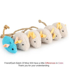 Load image into Gallery viewer, 6pcs/lot Mix Pet Toy Catnip Mice Cats Toys Fun Plush Mouse Cat Toy For Kitten Skitter Critters Cat Toy Value Pack