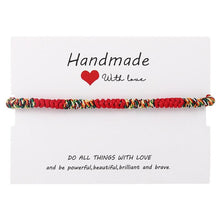 Load image into Gallery viewer, 6pcs/set Handmade Bracelets Braided Red Black Rope 7 Knots Lucky Jewelry Friendship Protection Bracelet Red Comfortable Bracelet Small Eye Bracelet For Kids