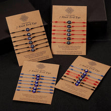 Load image into Gallery viewer, 6pcs/set Handmade Bracelets Braided Red Black Rope 7 Knots Lucky Jewelry Friendship Protection Bracelet Red Comfortable Bracelet Small Eye Bracelet For Kids