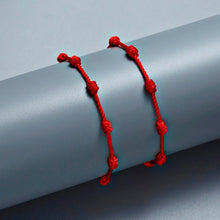 Load image into Gallery viewer, 6pcs/set Handmade Bracelets Braided Red Black Rope 7 Knots Lucky Jewelry Friendship Protection Bracelet Red Comfortable Bracelet Small Eye Bracelet For Kids