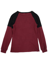 Load image into Gallery viewer, Two Tone Waffle Knit Crewneck Sweater