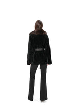 Load image into Gallery viewer, Modena Genuine Astrakhan Polar Fox Trim Coat