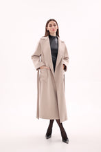 Load image into Gallery viewer, Marley Wraparound Wool Cashmere Coat in Nude