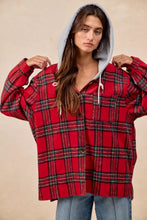 Load image into Gallery viewer, BiBi Brushed Plaid Hooded Jacket