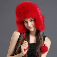 Load image into Gallery viewer, Women’s Korean Fox Fur Lei Feng Hat – Warm Winter Ear Protection Hat