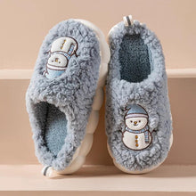 Load image into Gallery viewer, Snowman Slippers - Winter Plush Anti-Slip Couple Home Shoes