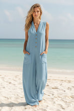 Load image into Gallery viewer, Women's Sleeveless Wide-Leg Jumpsuit with Pockets
