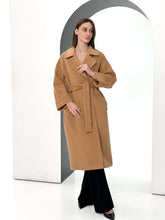 Load image into Gallery viewer, Monique Tailored Cashmere Wool Blend Coat in Bluff
