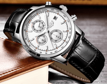 Load image into Gallery viewer, Men's Waterproof Watch With Chronometers Date Display And Fluorescent Pointers Excellent Look Perfect Gift