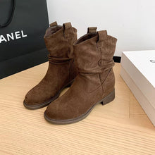 Load image into Gallery viewer, Solid Color Chunky Heel Ankle Boots Women | Versatile Style