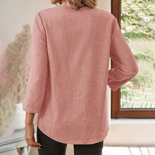 Load image into Gallery viewer, Womens Casual Summer Shirts Notch V Neck Blouses