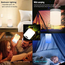 Load image into Gallery viewer, Touch Dimmable Table Lamp, Bedside Table Lamp, LED Night Light with Color Changing Portable for Living Room Bedroom