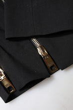 Load image into Gallery viewer, Dolce & Gabbana Black Wool High Waist Zipper Tapered Pants