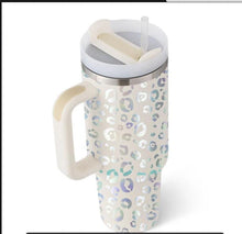 Load image into Gallery viewer, 40 Oz Tumbler With Handle Straw Insulated, Stainless Steel Spill Proof Vacuum Coffee Cup Tumbler With Lid Tapered Mug Gifts For Valentine Lover Suitable For Car Gym Office Travel