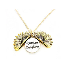 Load image into Gallery viewer, Sunflower Double Lettering Necklace
