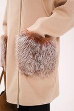 Load image into Gallery viewer, Saga®Furs Silver Fox Wool Alapca Coat