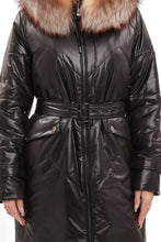 Load image into Gallery viewer, Genuine Fox Fur Trim Mid Length Coat